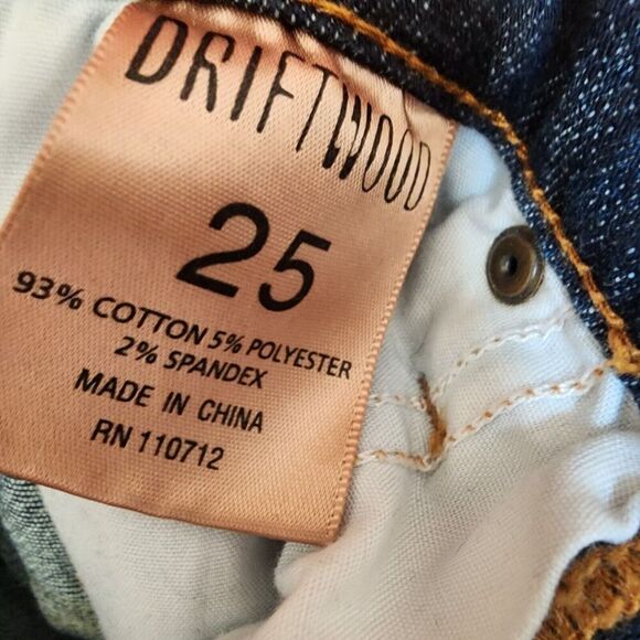 Driftwood Jackie Women's Embroidered Skinny Jeans Size 25 Distressed Classic Fit - Picture 15 of 16